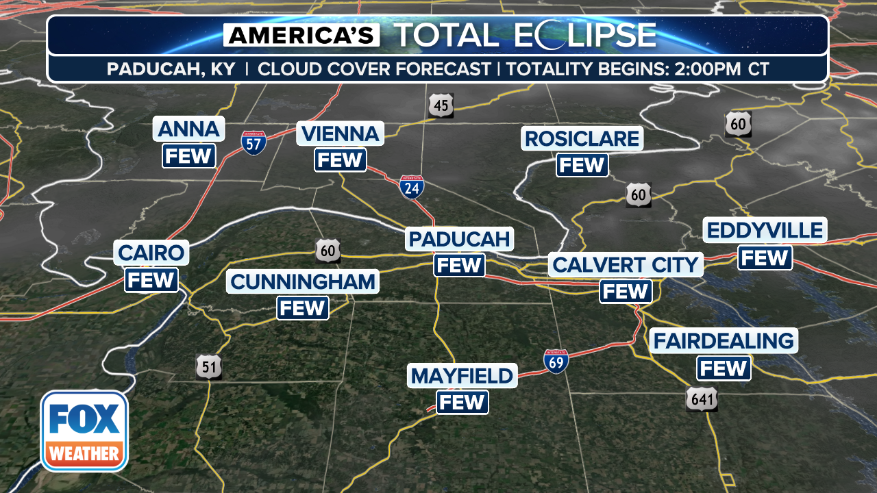 Total solar eclipse live tracker Cloud forecasts for cities, states in